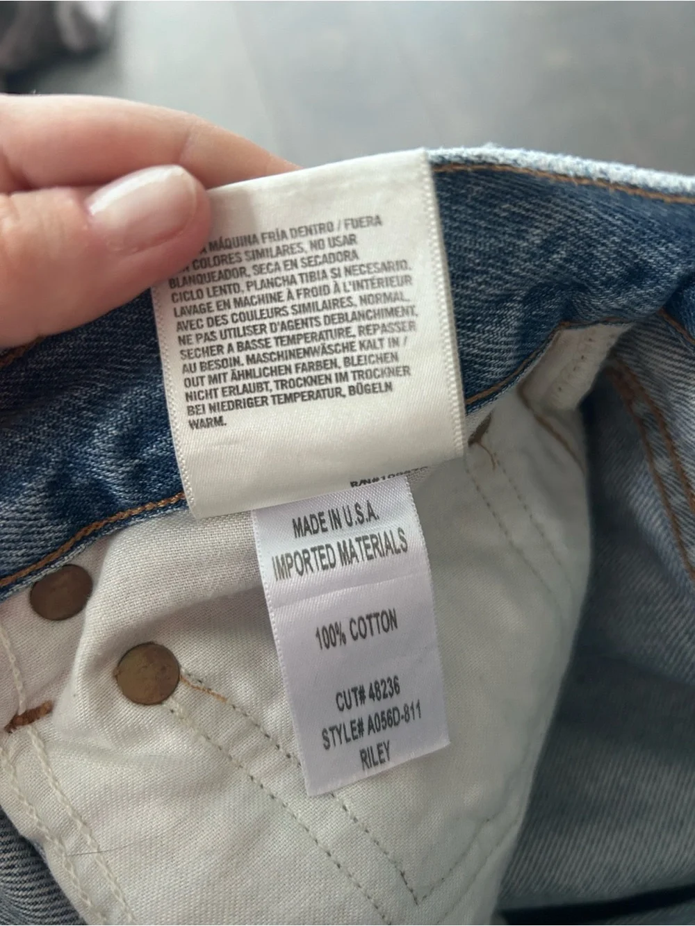 Agolde Denim Jeans Riley Cropped High Rise - Picture 7 of 9
